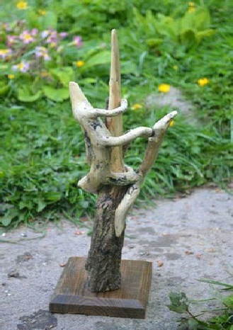 Oberons Harp-wood sculpture